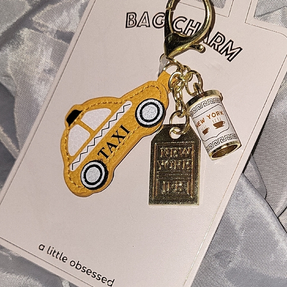 a little obsessed Other - Yellow Taxi Bag Charm Keychain BRAND NEW LS M